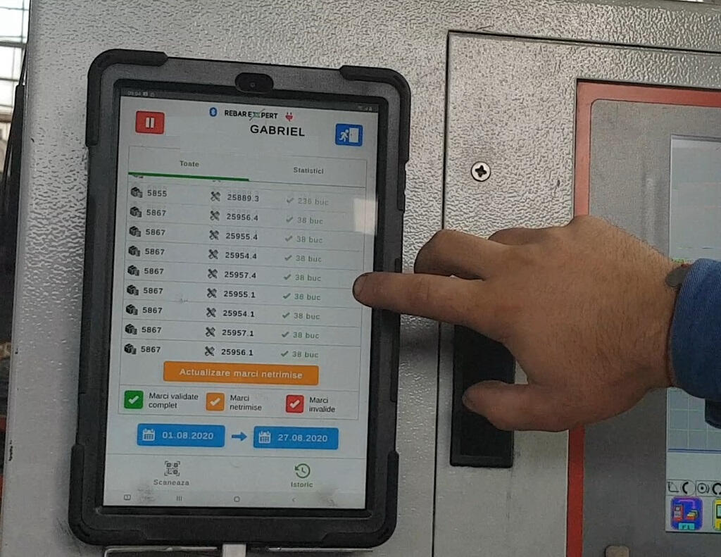 Production completion report on tablet